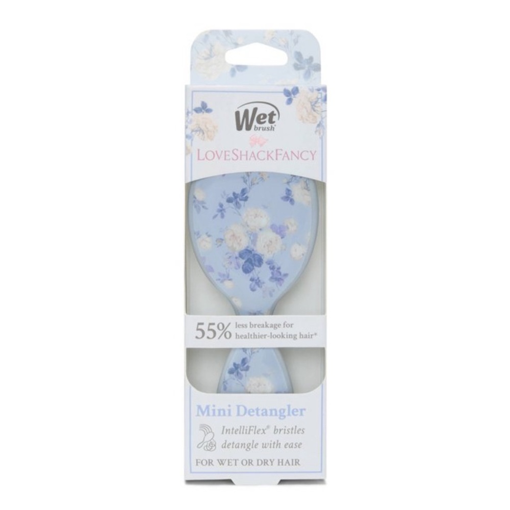 LoveShackFancy Wet Brush Mini Detangler - Blue Floral